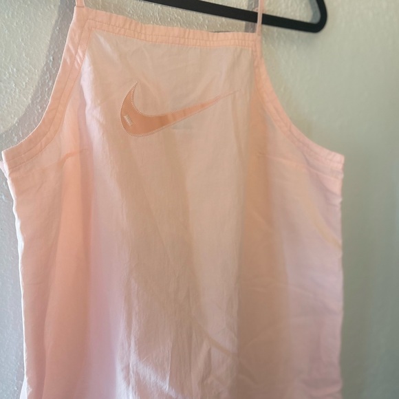 Nike Swoosh Women Woven Cami Dress Size L Sleeveless Light Pink - Picture 3 of 6